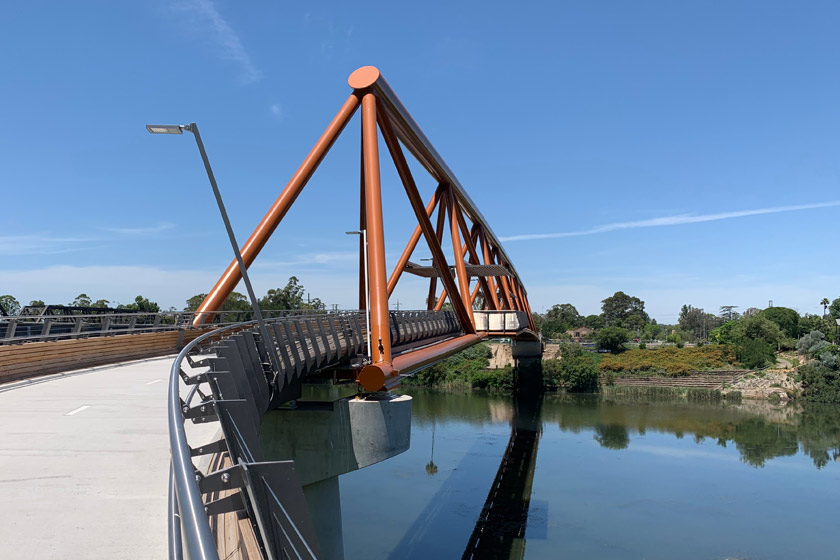 Yandhai Nepean Crossing bridge in Penrith, Western Sydney